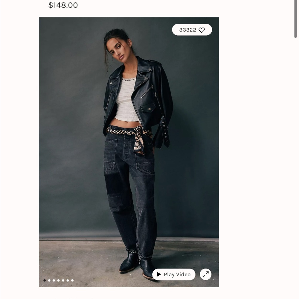 Free People Black Boyfriend Jeans